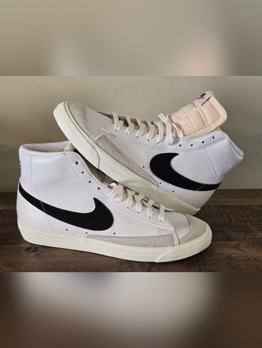 Nike Blazer Mid '77 Vintage High Tops White Black Streetwear Mens 11